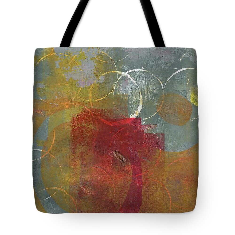 Abstract Tote Bag featuring the painting Orbs by Laurel Englehardt