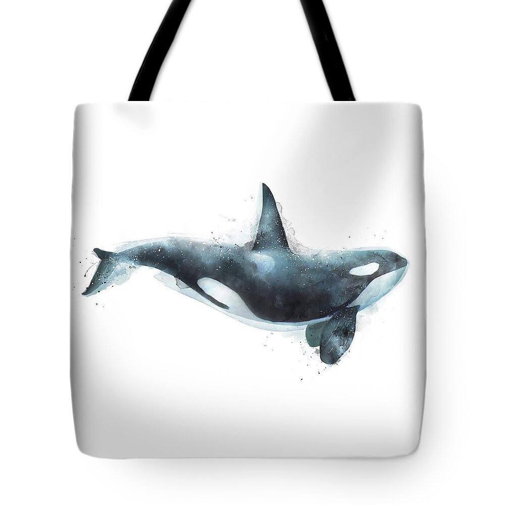 #faatoppicks Tote Bag featuring the painting Orca by Amy Hamilton