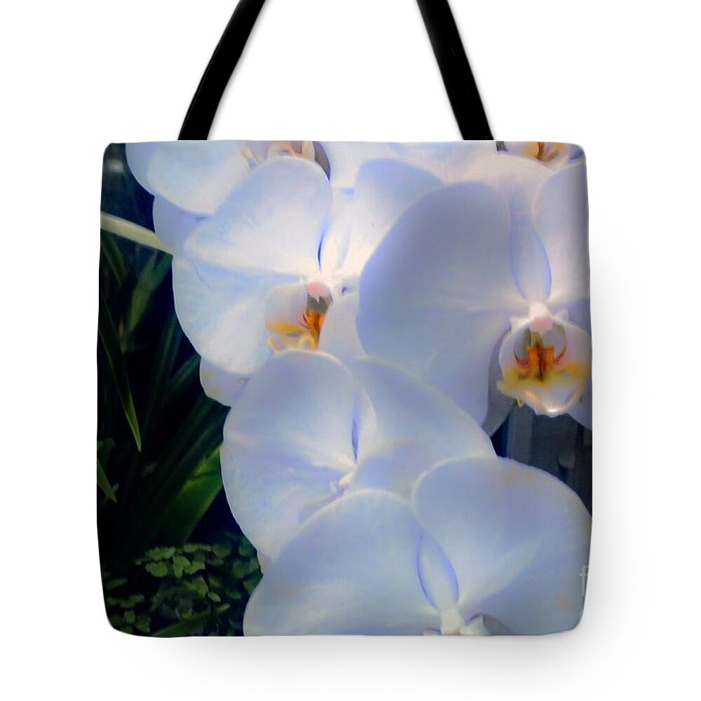Photo Tote Bag featuring the photograph Orchids In White by Marsha Heiken