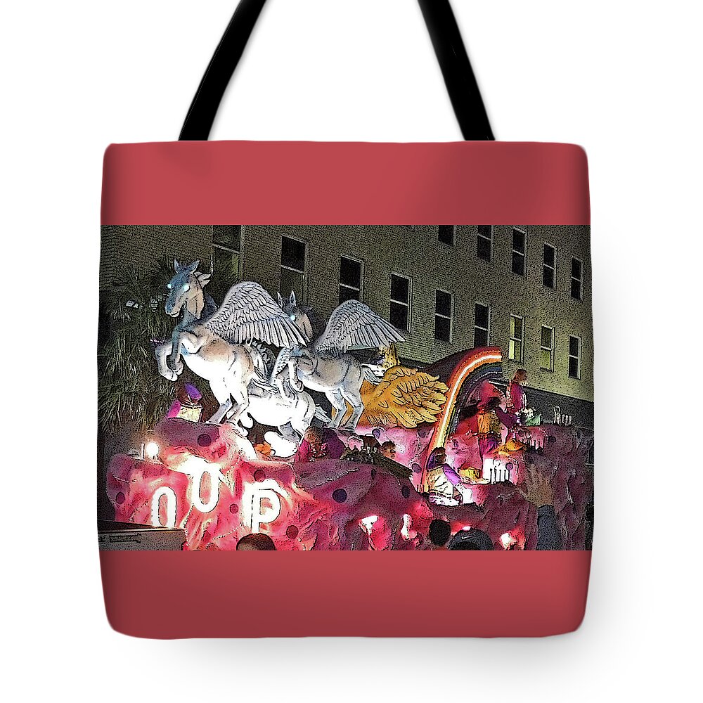 Photography Tote Bag featuring the photograph Order of Polka Dots Emblem Float by Marian Bell