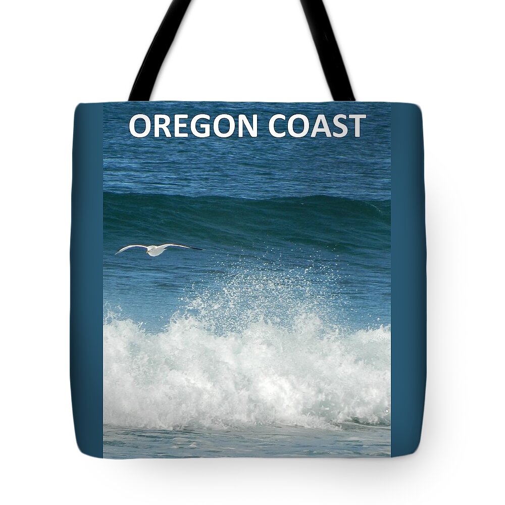 Seagulls Tote Bag featuring the photograph Oregon Coast Flying Seagull by Gallery Of Hope 