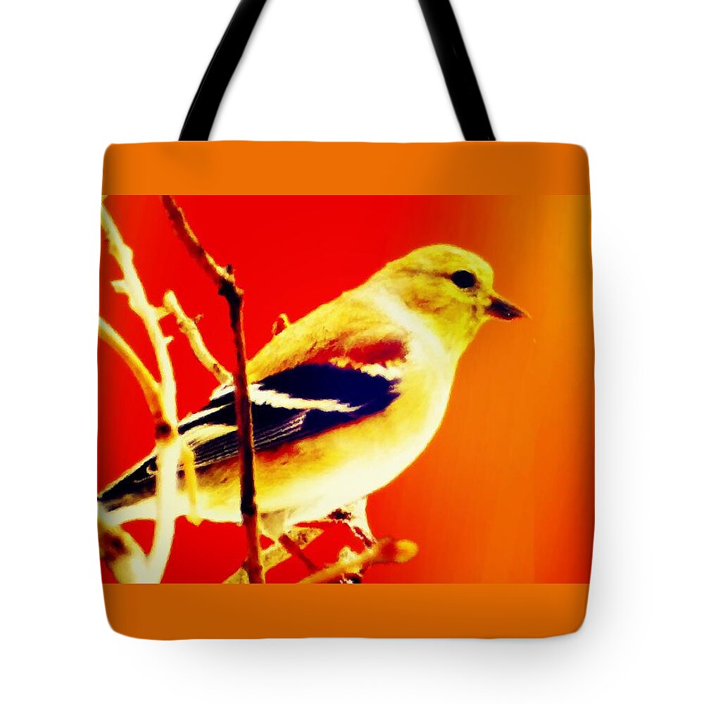 Oriole Tote Bag featuring the digital art Oriole by Mike Breau