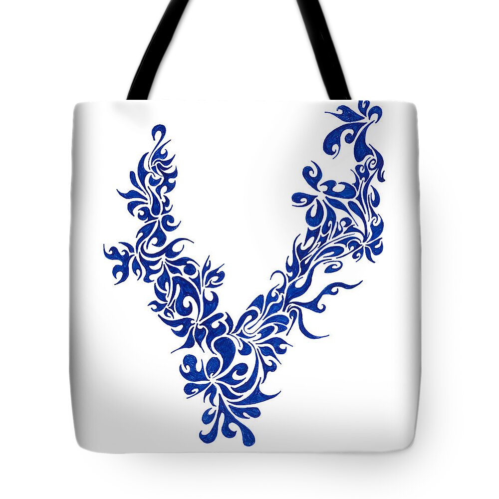 Doodle Tote Bag featuring the painting Ornate by Anushree Santhosh