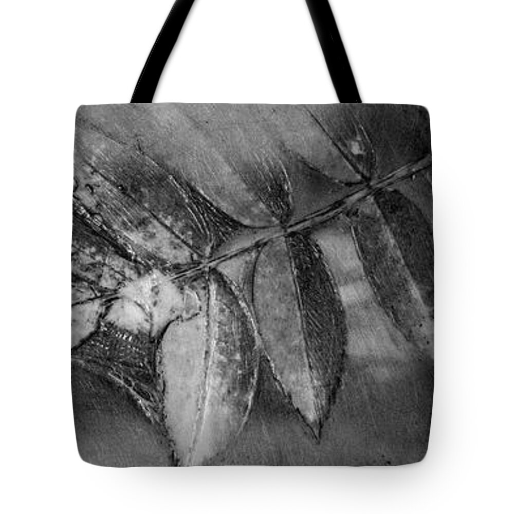 Encaustic Tote Bag featuring the mixed media Ornate Foliage by Roseanne Jones