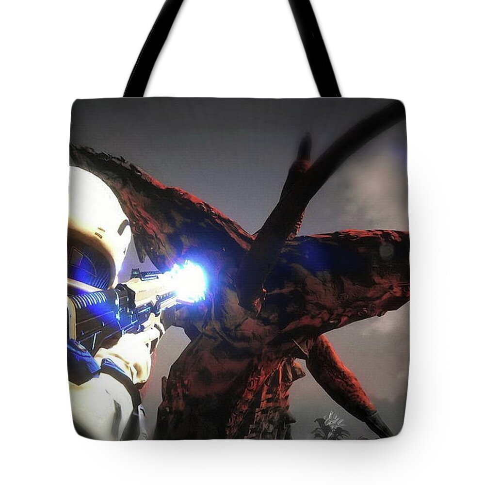 Osiris New Dawn Tote Bag featuring the digital art Osiris New Dawn by Super Lovely