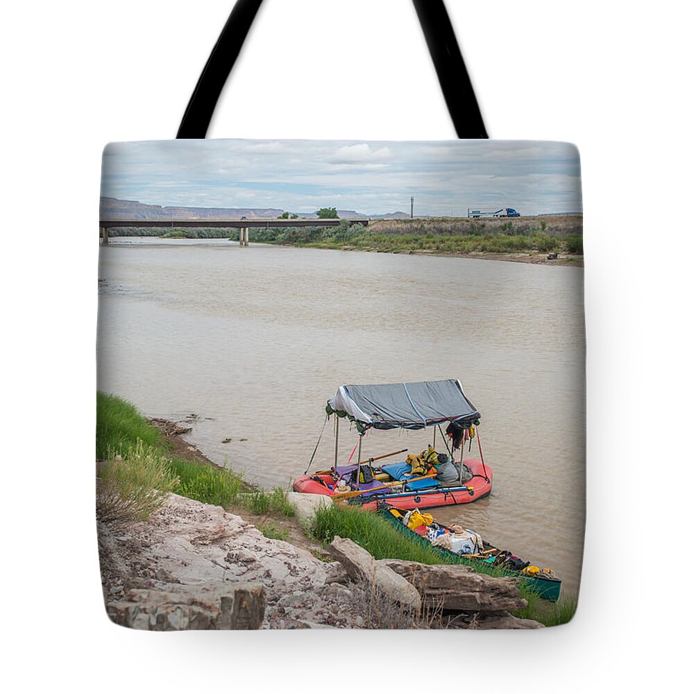 Green River Tote Bag featuring the photograph Other side of Interstate 70 #1 by Matthew Lit