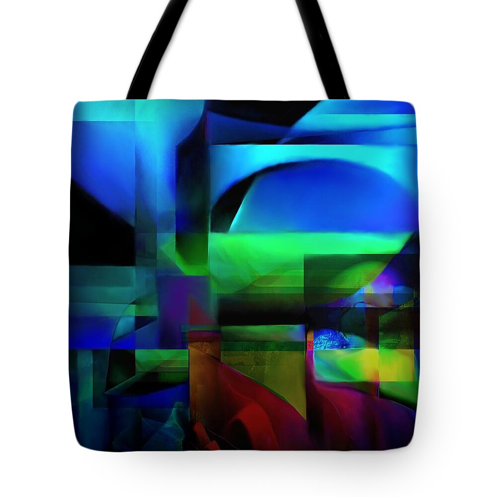 Otherworld Tote Bag featuring the painting Otherworlds by Wolfgang Schweizer