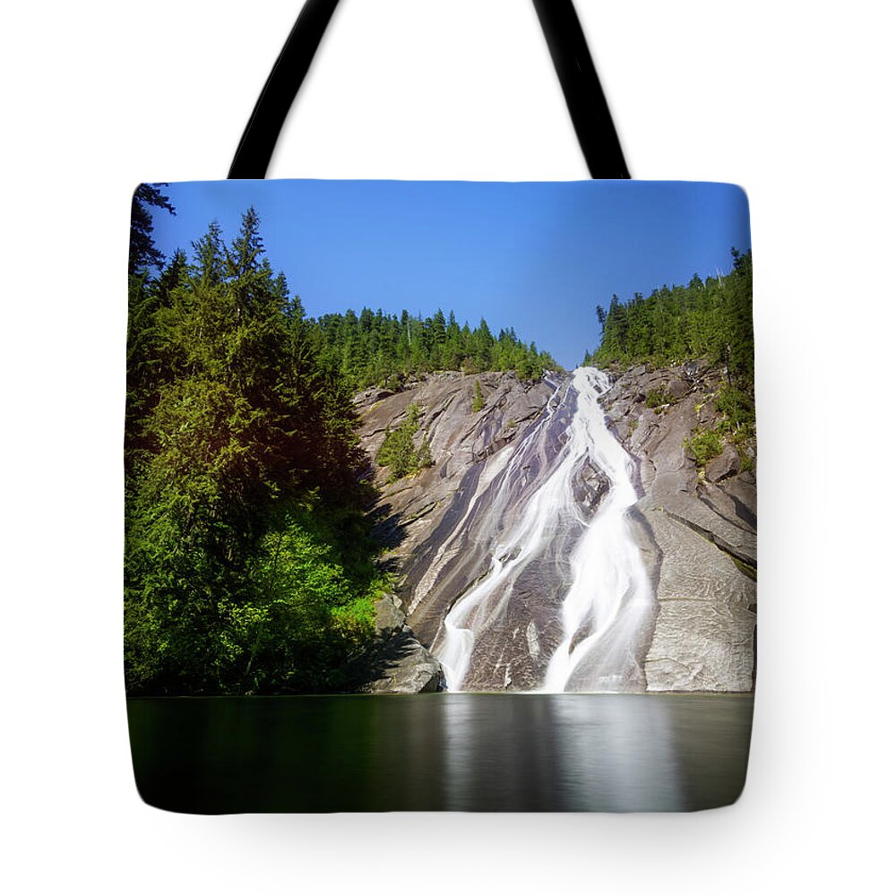 Washington Tote Bag featuring the photograph Otter Falls by Pelo Blanco Photo