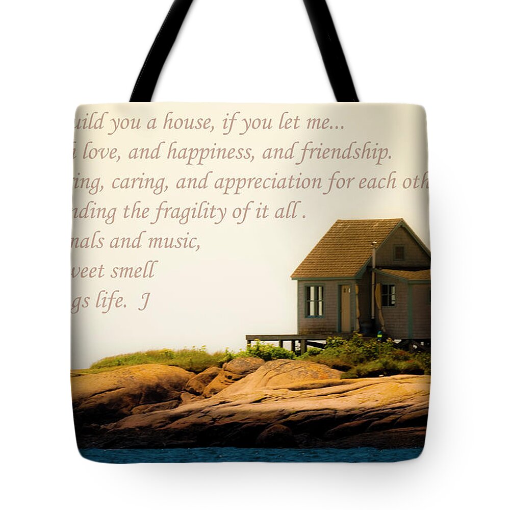 Cabin. Island. Prose Tote Bag featuring the photograph Our House by Jeff Cooper