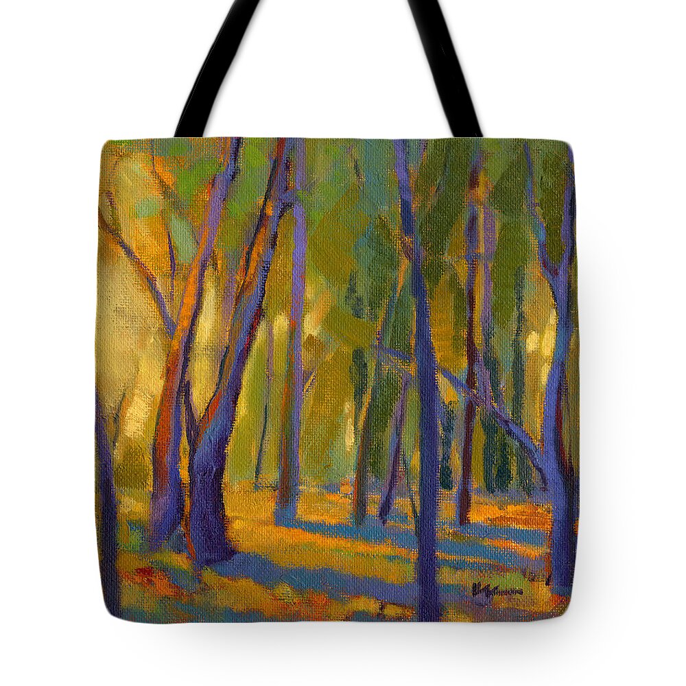 Forest Tote Bag featuring the painting Our Secret Place 6 by Konnie Kim