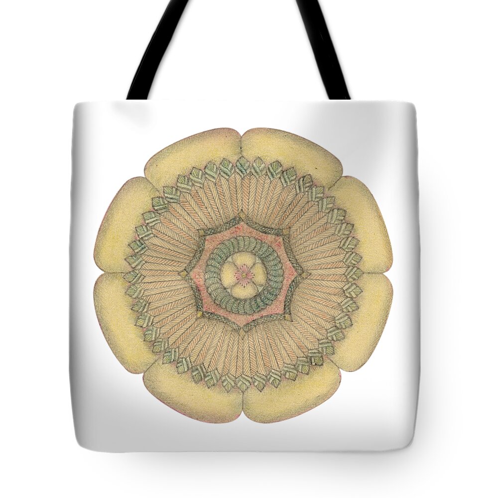 J Alexander Tote Bag featuring the drawing Ouroboros ja088 by Dar Freeland