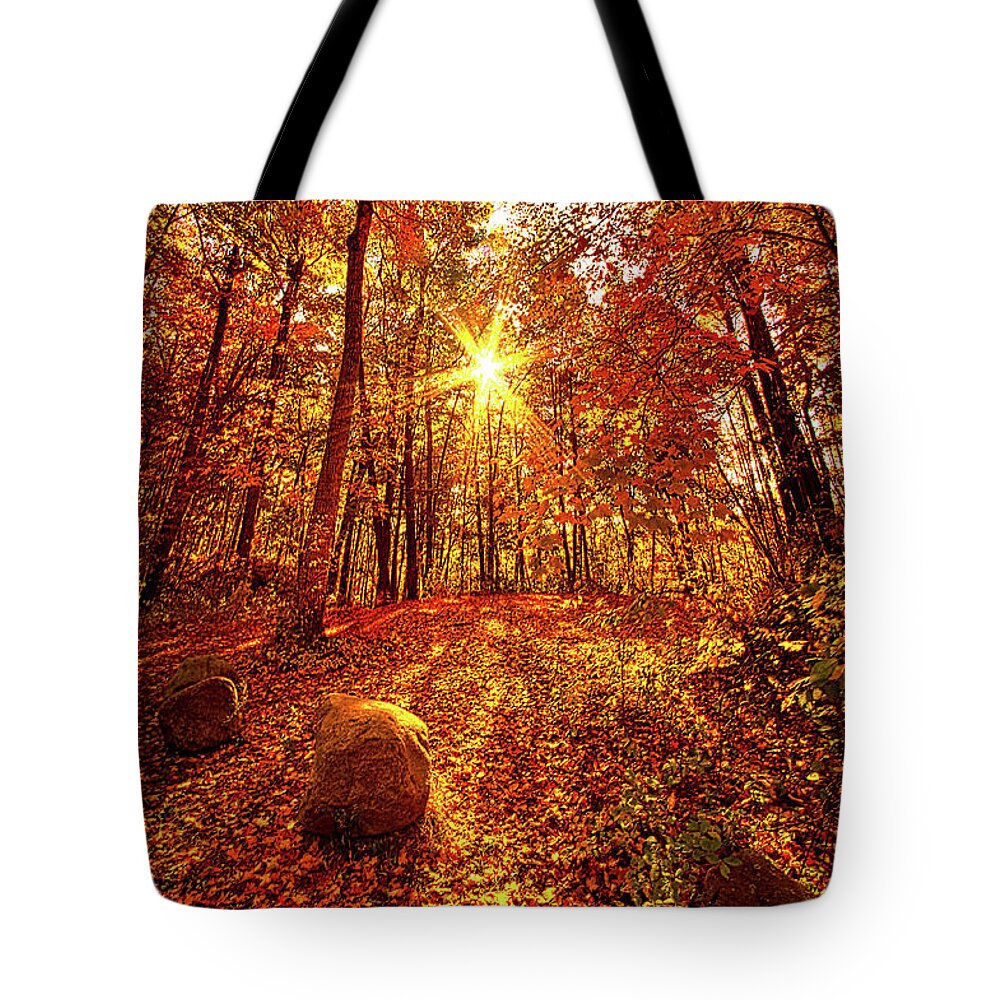 Clouds Tote Bag featuring the photograph Out Here by Phil Koch