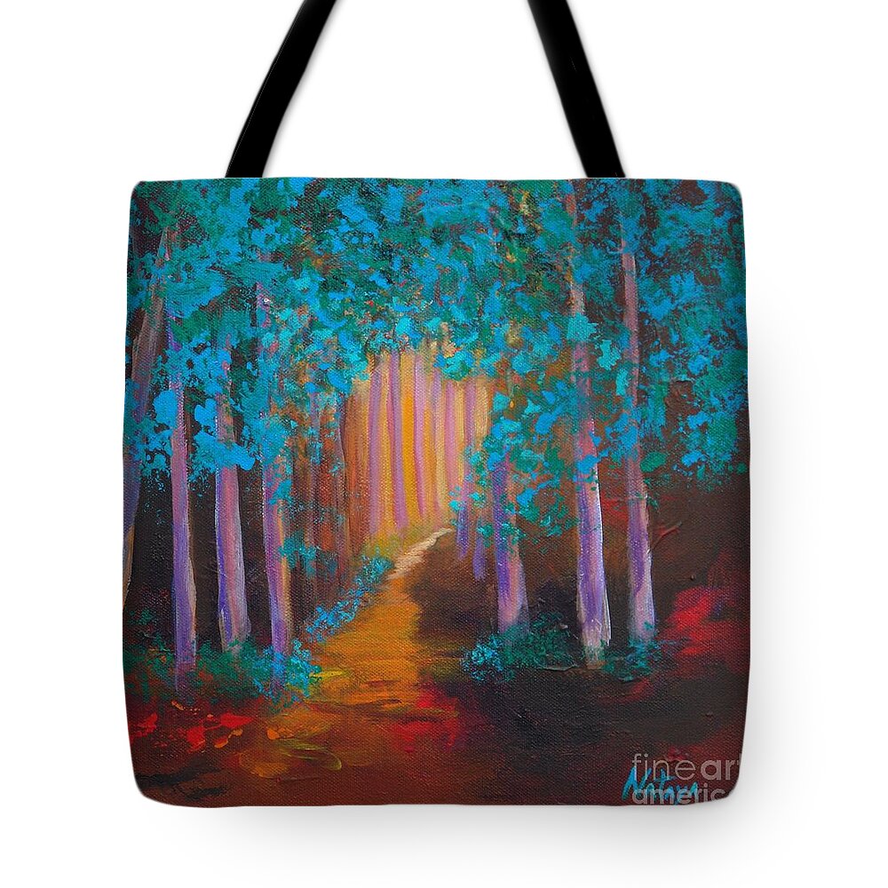 Nature Tote Bag featuring the painting Out of Darkness by Nataya Crow
