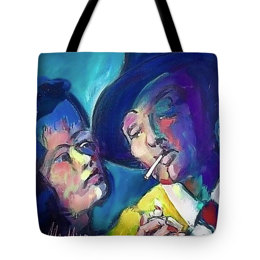 Portraits Tote Bag featuring the painting Out of the Past by Les Leffingwell