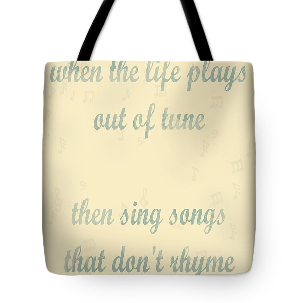 Life Tote Bag featuring the digital art Out of tune by Keshava Shukla