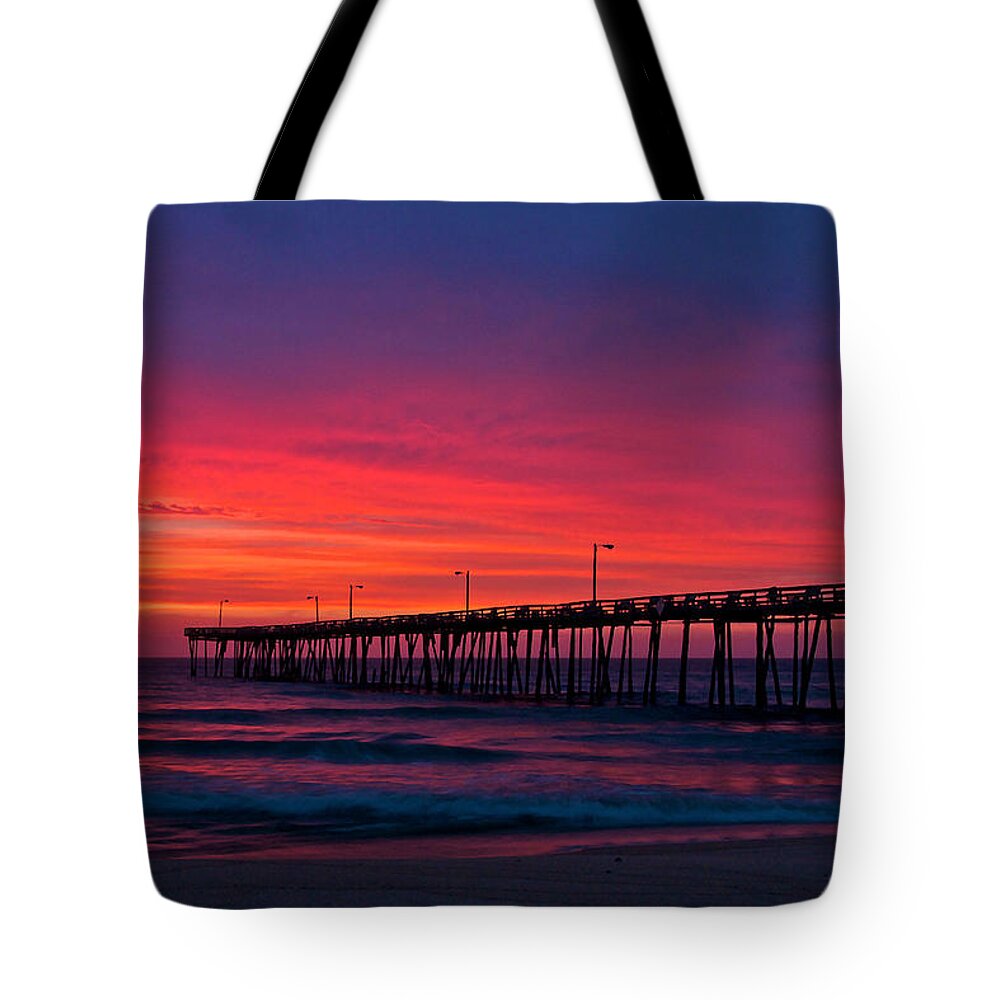 Obx Tote Bag featuring the photograph Outer Banks Sunrise by Don Mercer