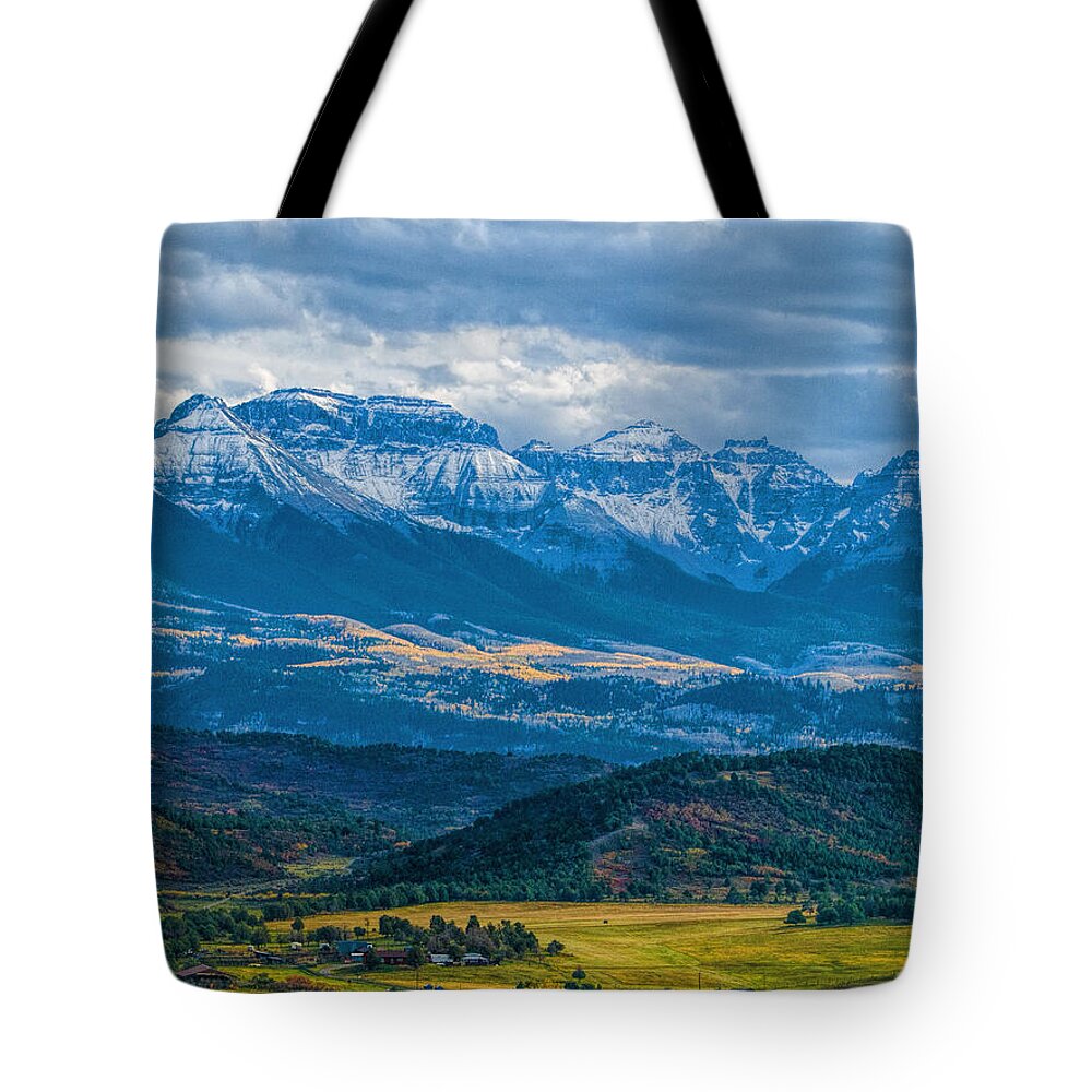 Landscape Tote Bag featuring the photograph Outside of Ridgway by Alana Thrower