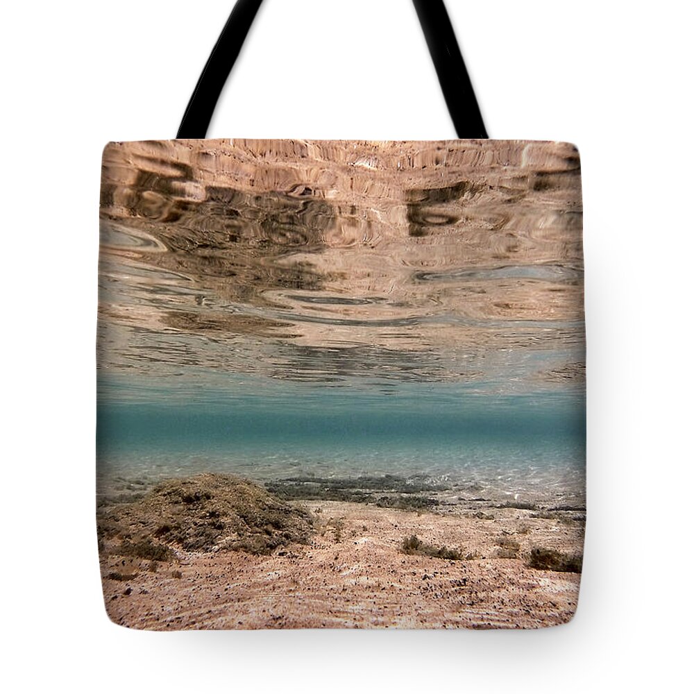 Water Tote Bag featuring the photograph Over And Under by Dan Holm