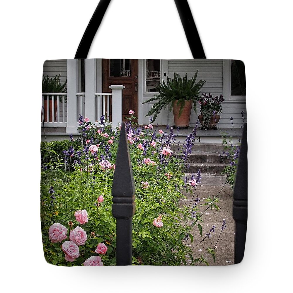 Gate Tote Bag featuring the photograph Over the Gate by Buck Buchanan