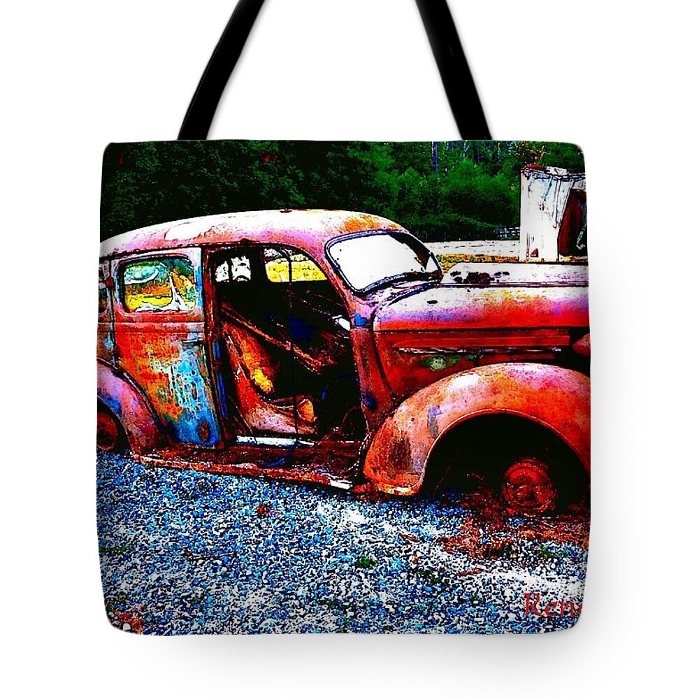 Cars Tote Bag featuring the photograph Over The Hill Gang 3 by A L Sadie Reneau
