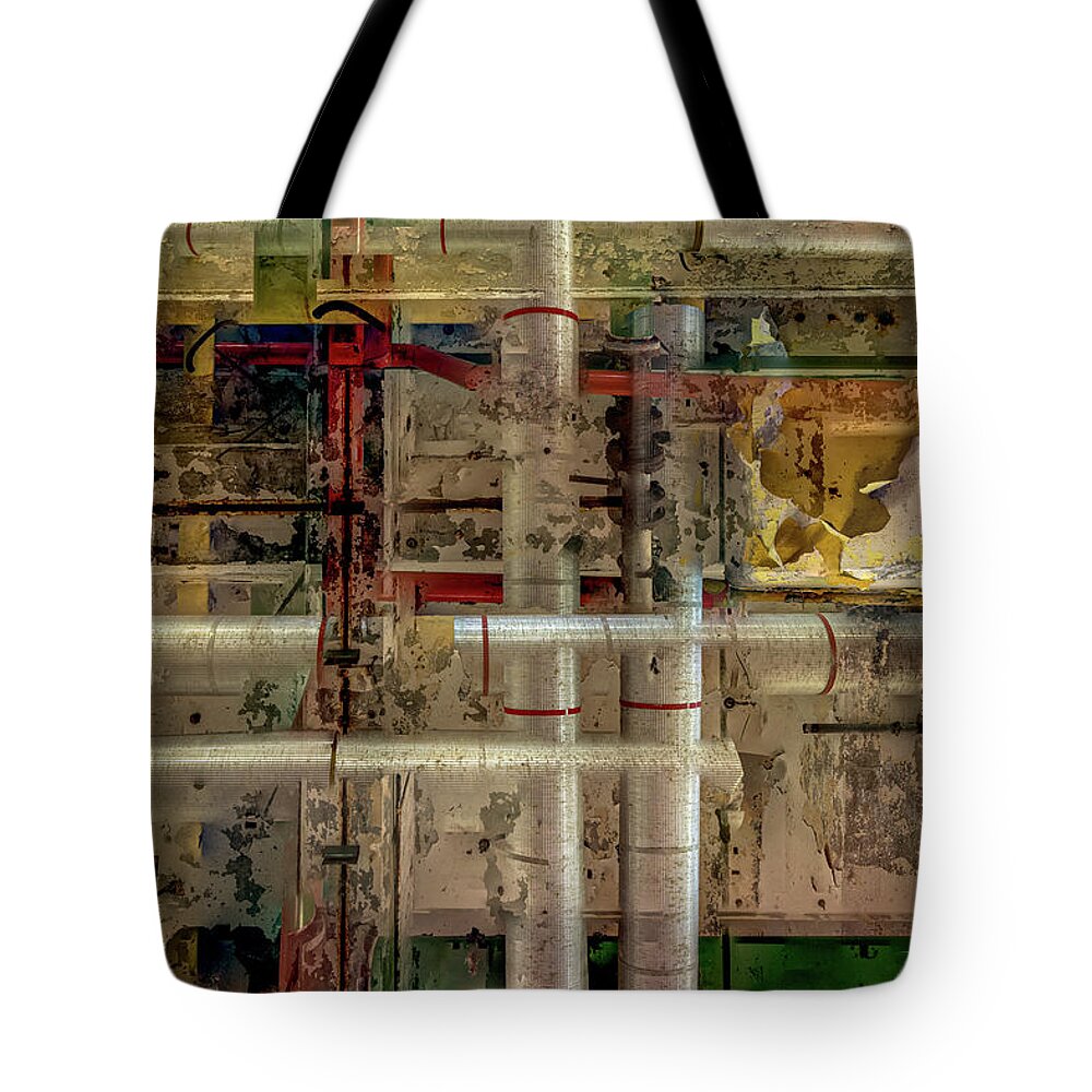 Abstract Tote Bag featuring the photograph Overhead Abstract by Doug Sturgess