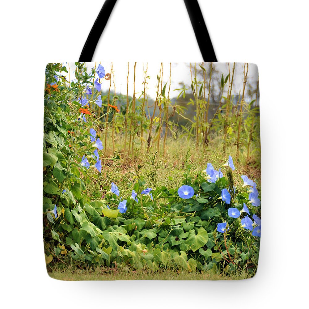 Floral Tote Bag featuring the photograph Overtaking Beauty by Jan Amiss Photography