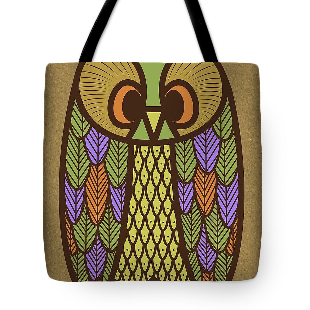 Owl Tote Bag featuring the digital art Owl 2 by Donna Mibus