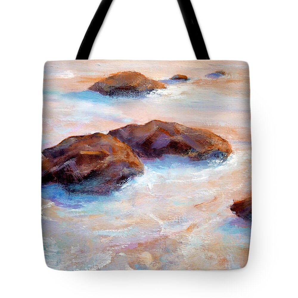 Landscape Tote Bag featuring the painting Pacific Ocean by Michael Rock