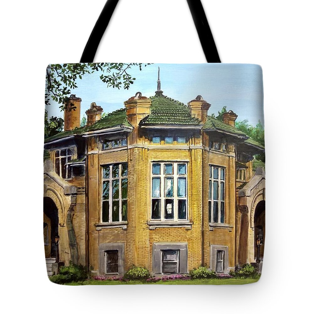 Harvey Illinois Tote Bag featuring the painting Page 45 by William Brody