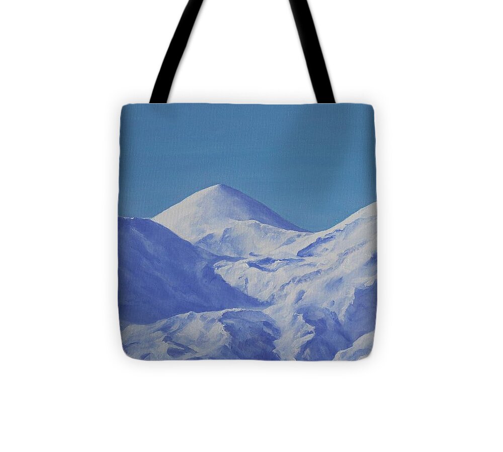 Pahnes Tote Bag featuring the painting Pahnes Crete by David Capon