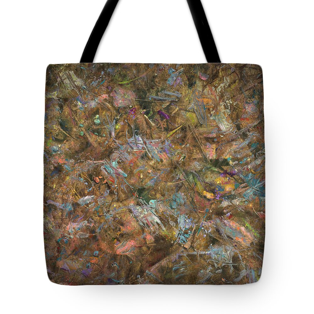 Abstract Tote Bag featuring the painting Paint number 18 by James W Johnson