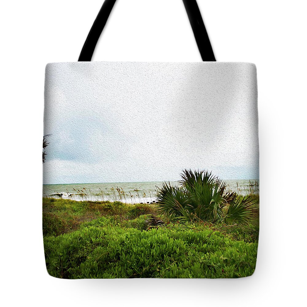 Intense Tote Bag featuring the photograph Painted Edisto Beach by Skip Willits