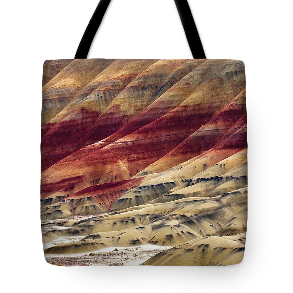 Painted Hills Tote Bag featuring the photograph Painted Hills Contour by Michael Dawson