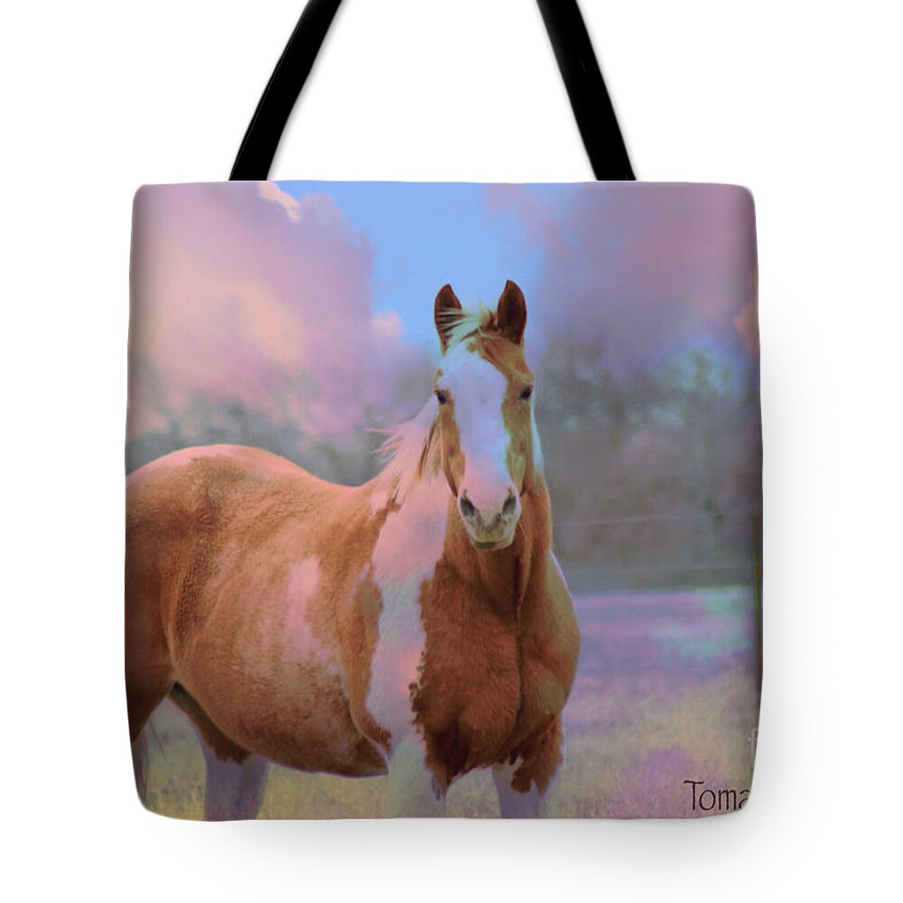 Horse Tote Bag featuring the photograph Painted Naturally by Toma Caul
