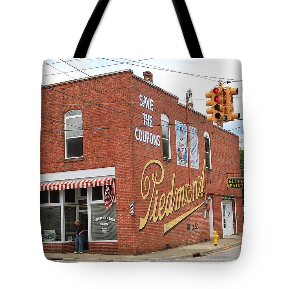Sign Tote Bag featuring the photograph Painted Sign by Karen Ruhl