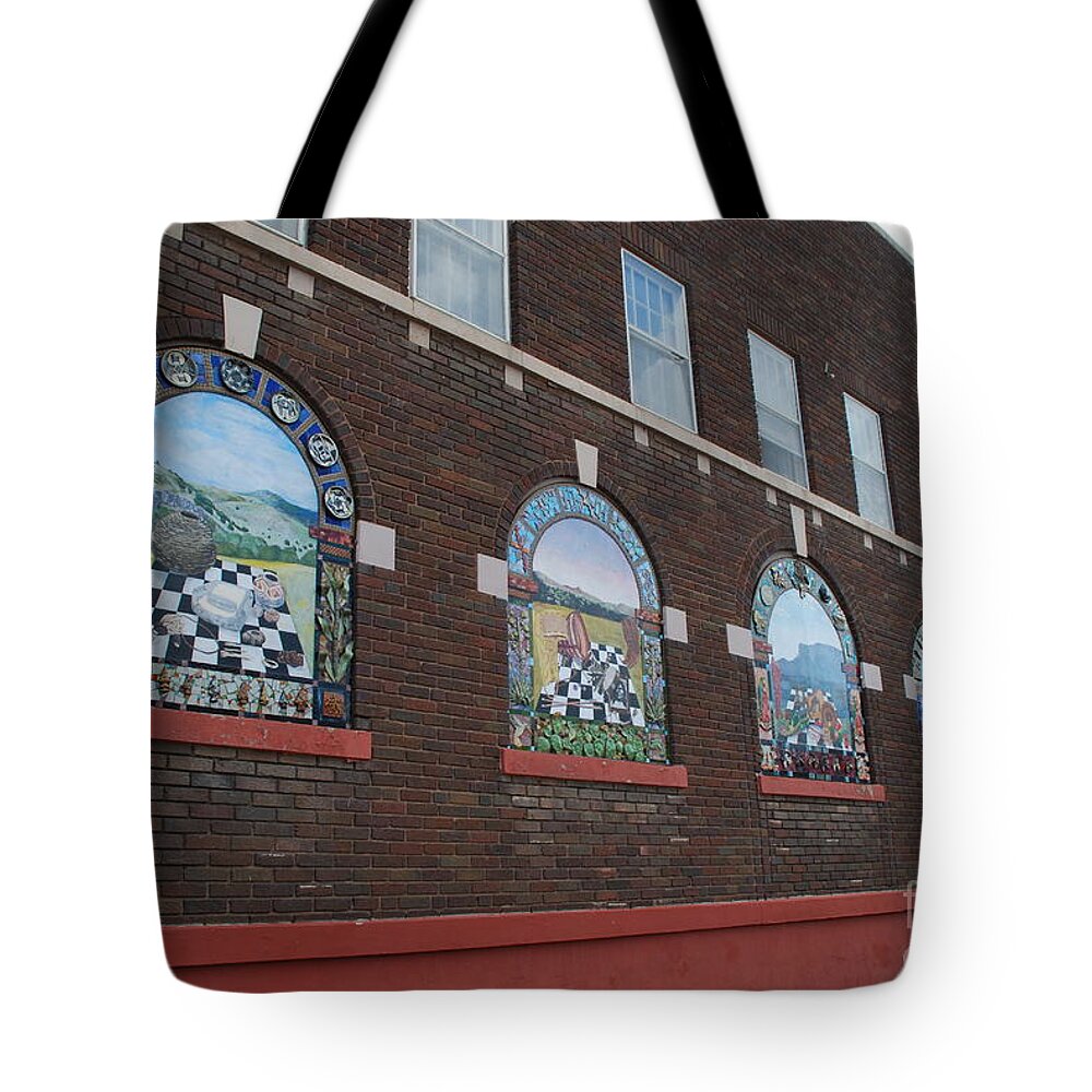 Windows Tote Bag featuring the photograph Painted Windows by Jim Goodman