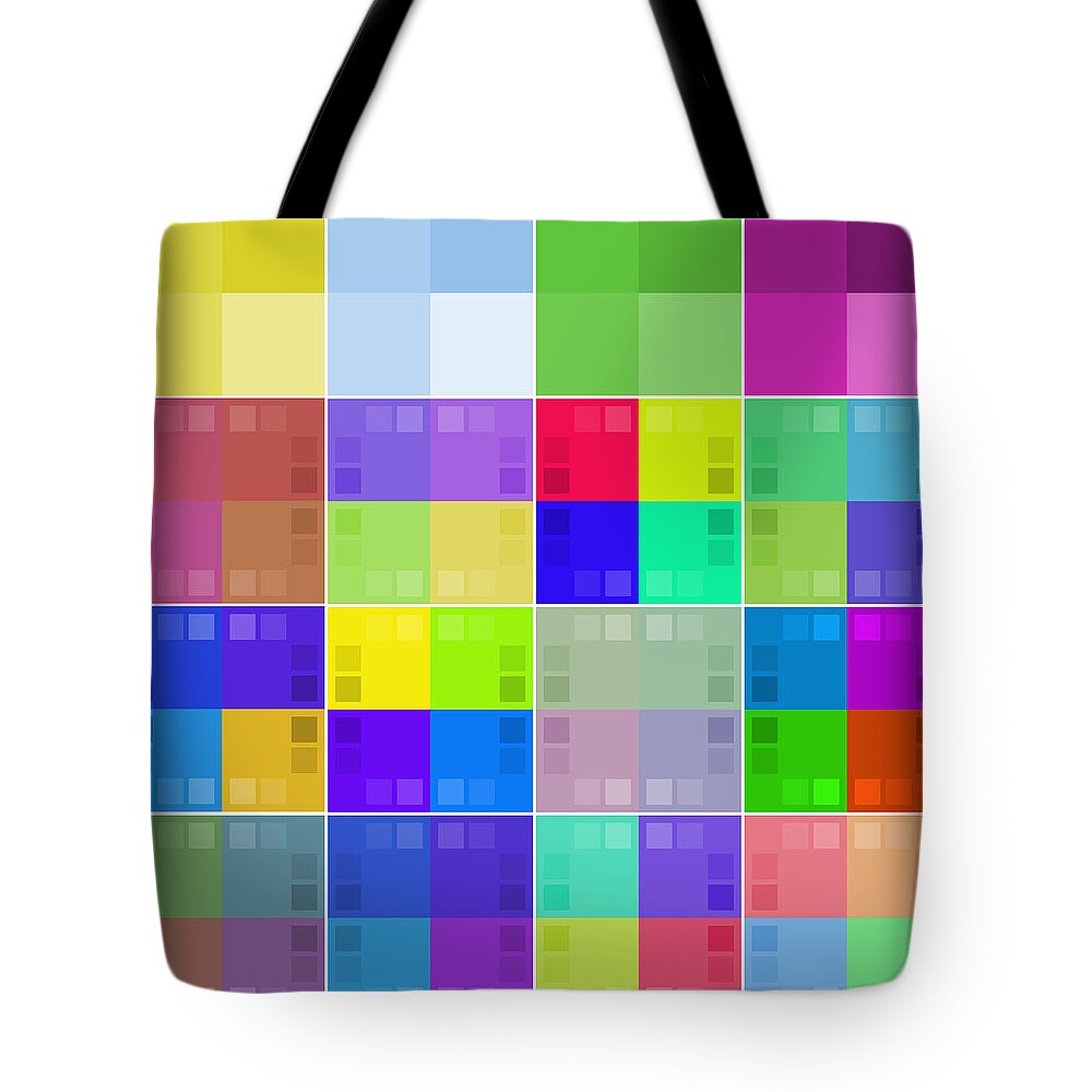 Set Tote Bag featuring the digital art Palettes by Miroslav Nemecek