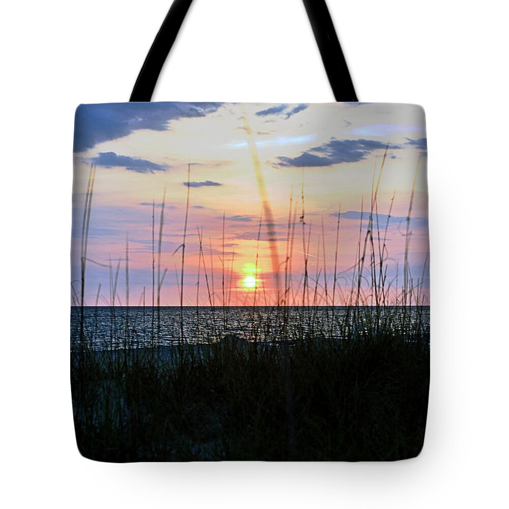 Sunset Tote Bag featuring the photograph Palm Island II by Anthony Baatz