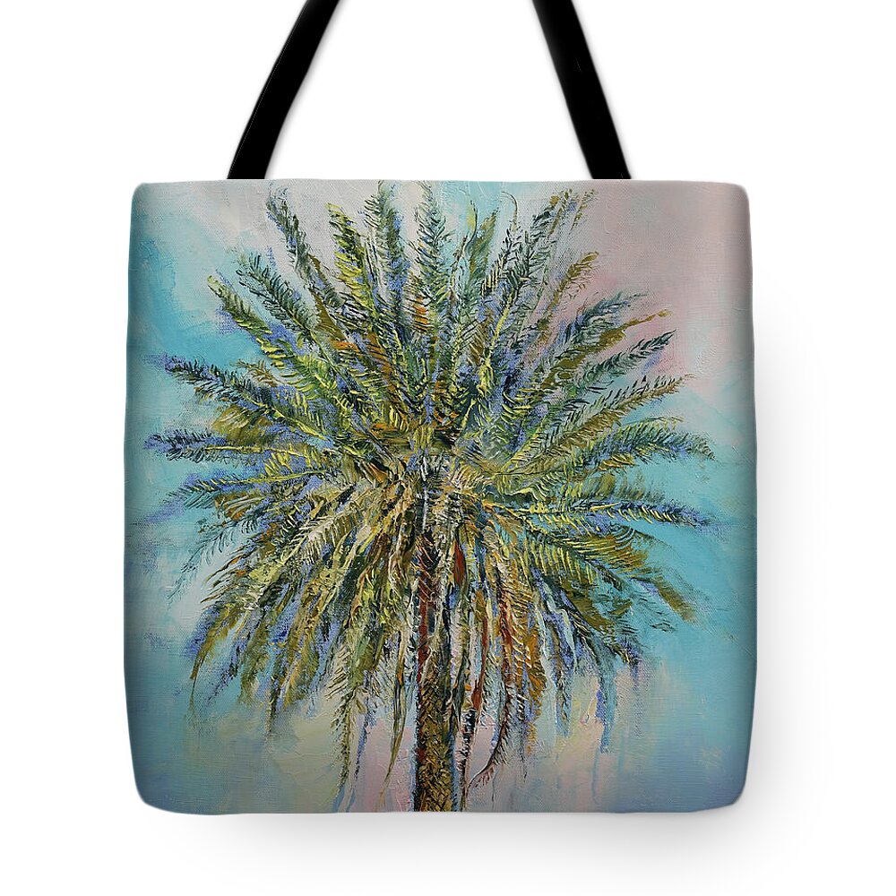 Florida Tote Bag featuring the painting Palm by Michael Creese