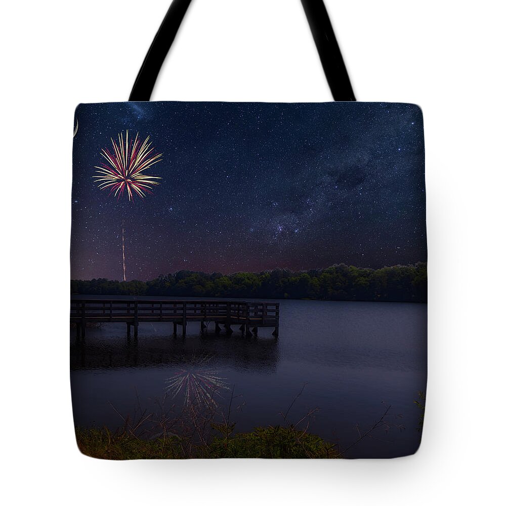 Landscape Tote Bag featuring the photograph Palmetto Lake by David Palmer