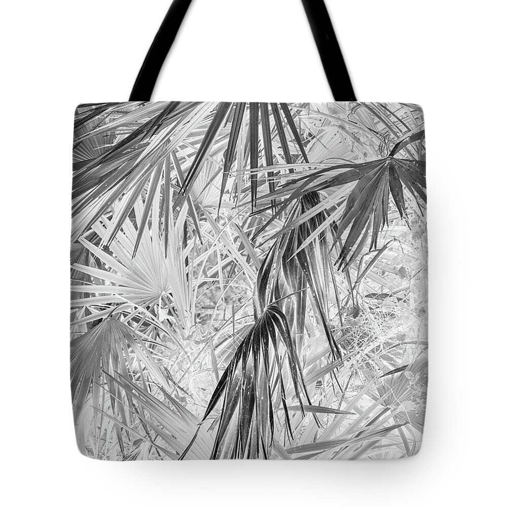 Negative Tote Bag featuring the photograph Palmettos Negatives by Dorothy Cunningham