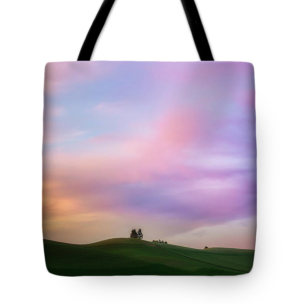 Palouse Tote Bag featuring the photograph Palouse Cirrus Rainbow by Ryan Manuel
