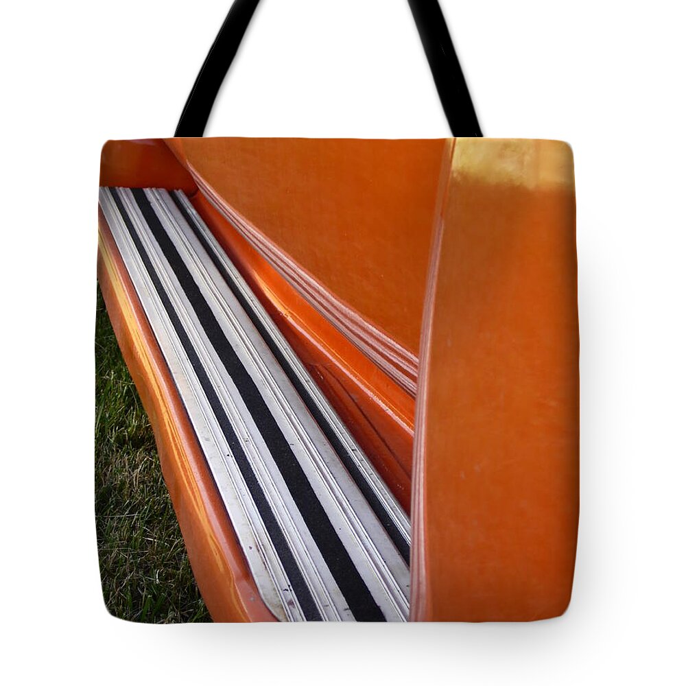 Cars Tote Bag featuring the photograph Panel truck running board by Karl Rose