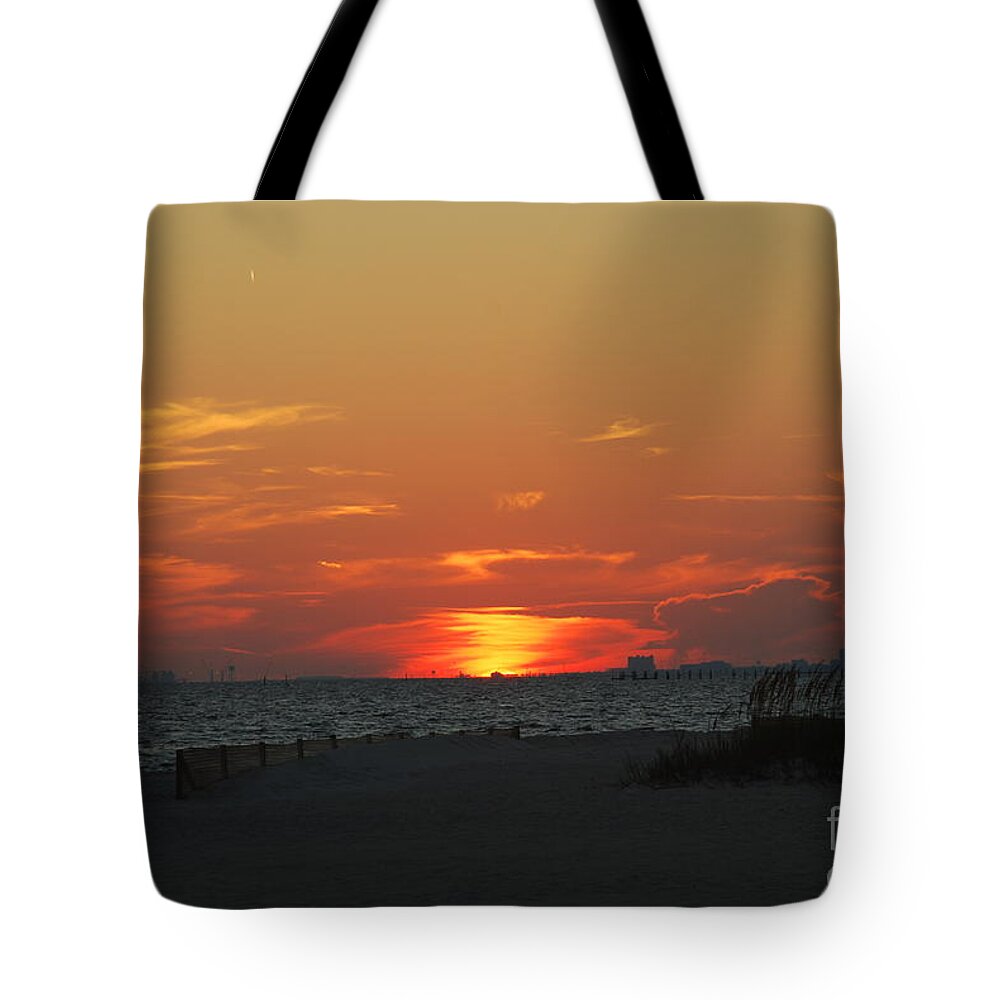 Sunset Tote Bag featuring the photograph Panhandle Sunset by Jim Goodman