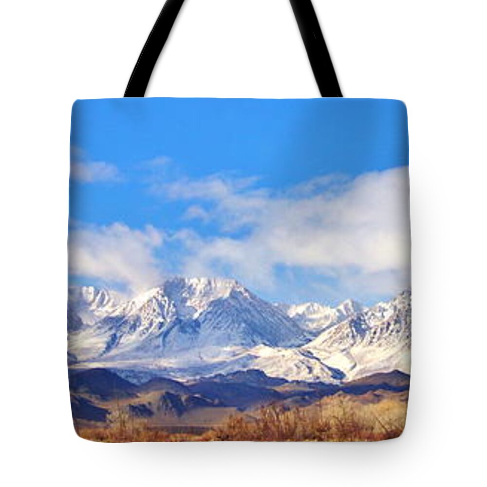 Sky Tote Bag featuring the photograph Panning The Sierras by Marilyn Diaz