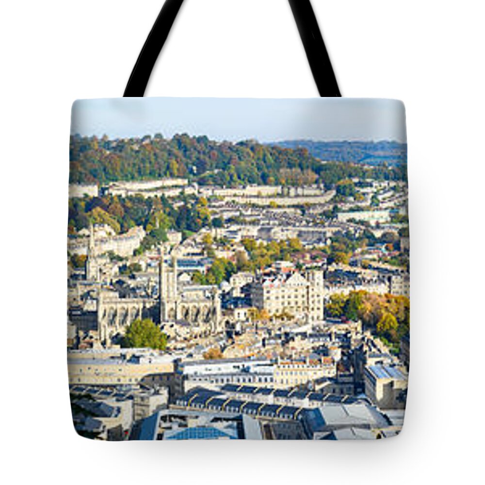 Bath Tote Bag featuring the photograph Panorama of Bath by Colin Rayner