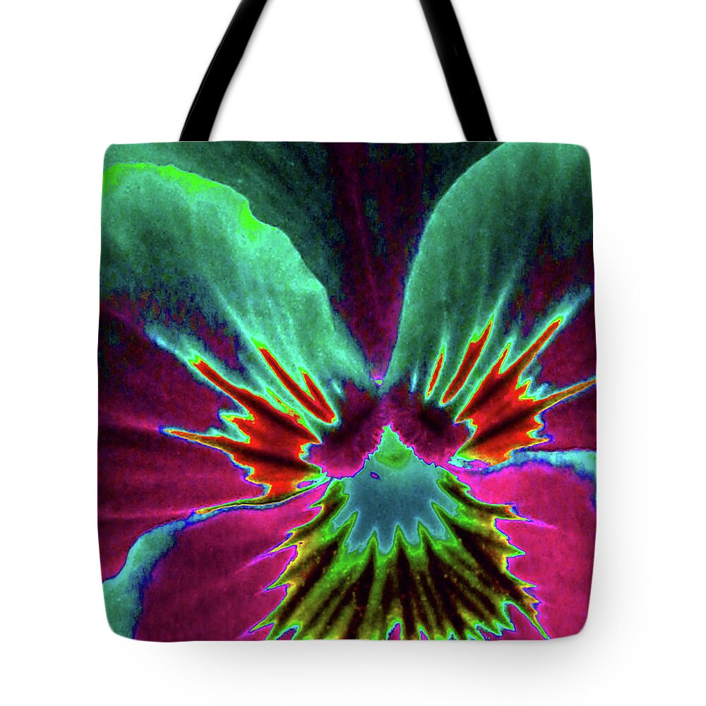 Pansy Tote Bag featuring the photograph Pansy 01 - PhotoPower - Thoughts of You by Pamela Critchlow