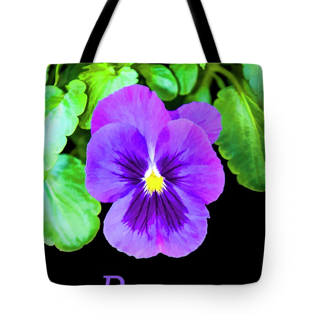 Flower Tote Bag featuring the photograph Pansy by Cathy Kovarik