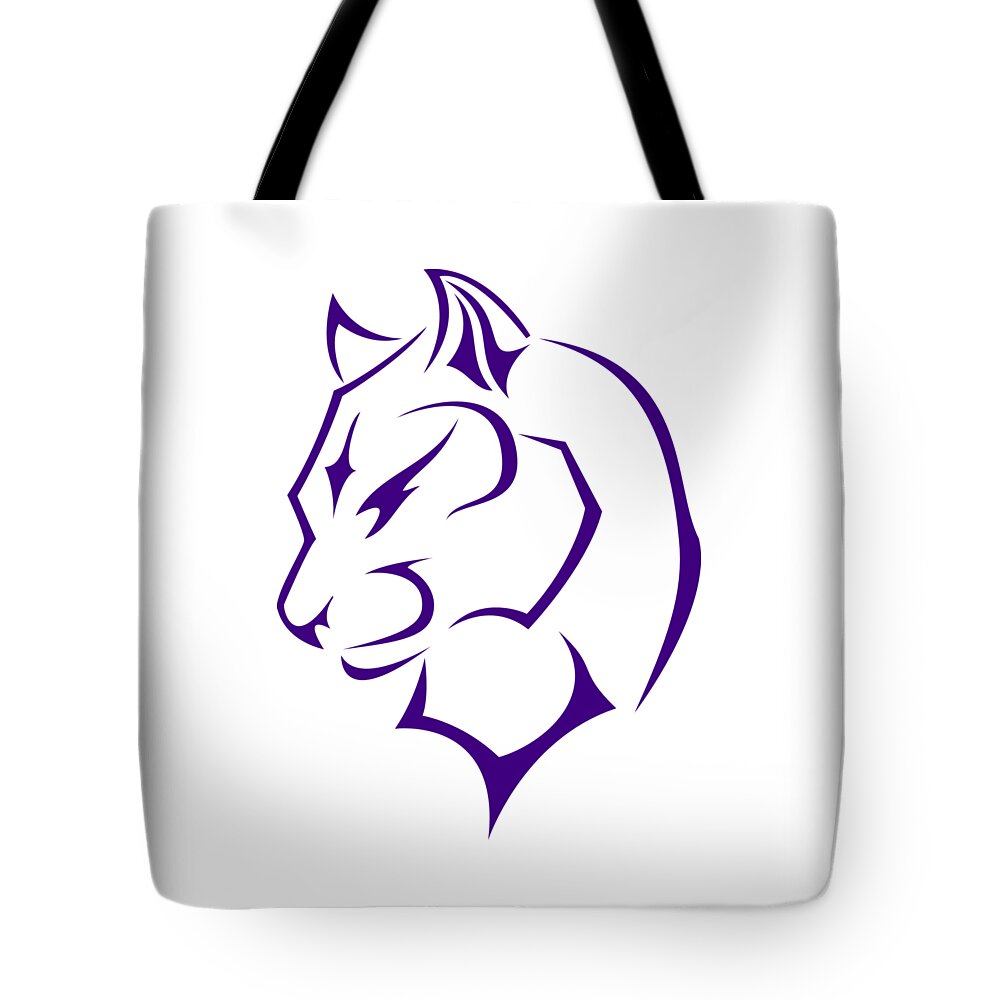 Animal Tote Bag featuring the digital art Panther by Frederick Holiday
