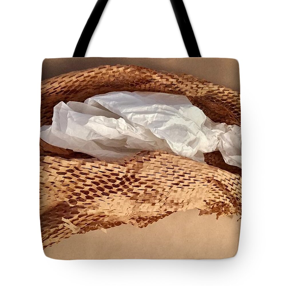 Color Texture Pattern Light Tote Bag featuring the photograph Paper Series 1-11 by J Doyne Miller